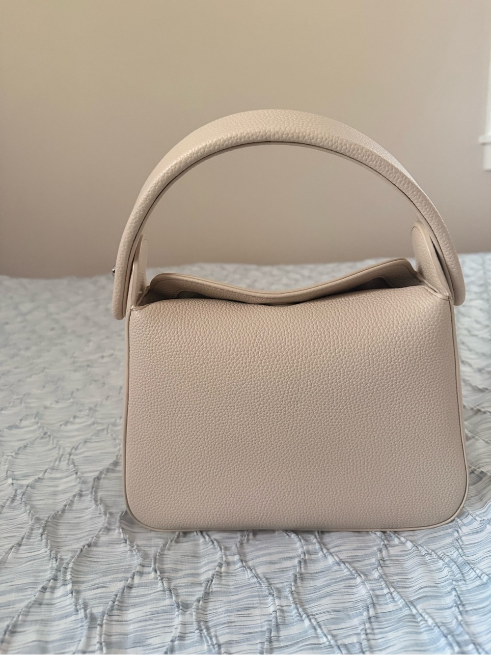 Minimalist Cream Top-Handle Women's Bag